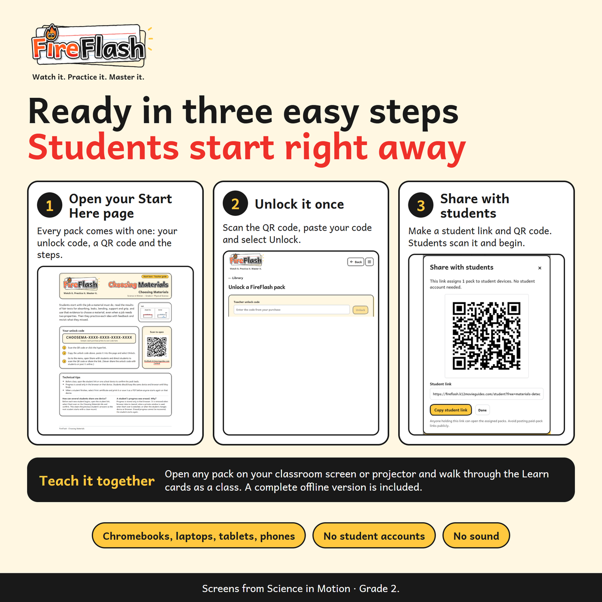 FireFlash | Shaping the Land | Grade 2 Animated Science Cards