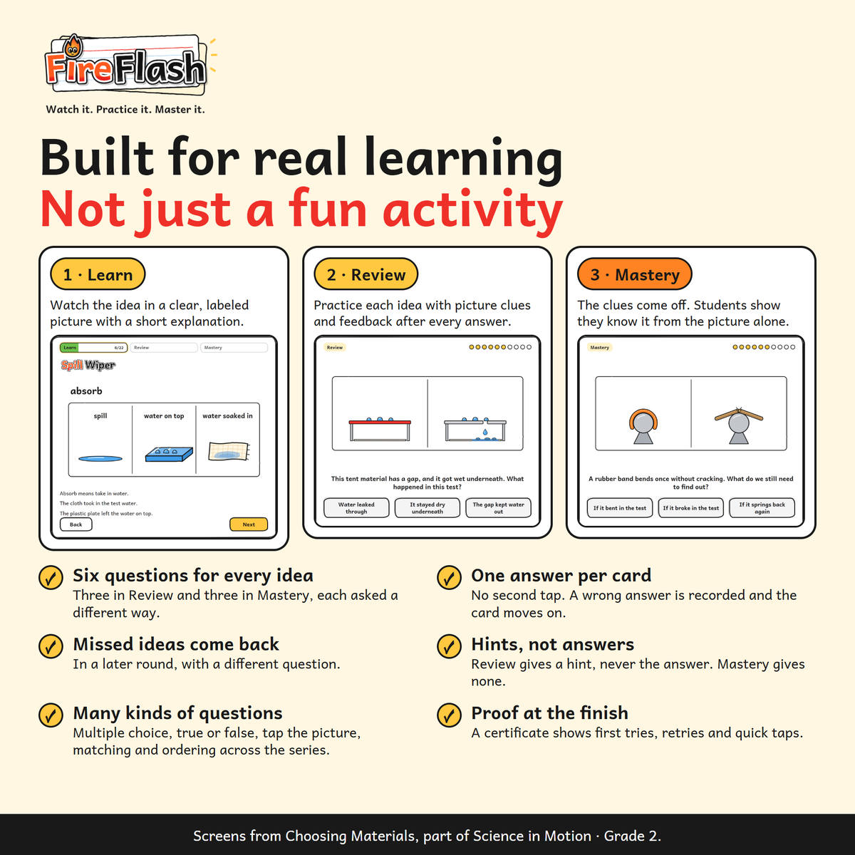 FireFlash | Shaping the Land | Grade 2 Animated Science Cards