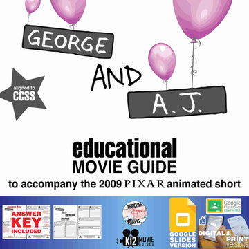 George and A.J. Pixar Short Video Guide | Questions | Worksheet | Google (2009) Cover