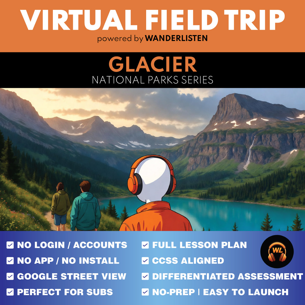 Glacier National Park Virtual Field Trip App Lesson | Audio + Map + Quiz