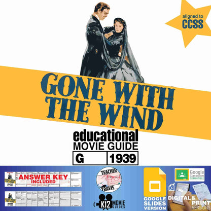 Gone With the Wind Movie Guide | Questions | Worksheet | Google (G - 1939) Cover