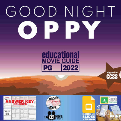 Good Night Oppy Movie Guide | Worksheet | Questions (PG - 2022) Cover