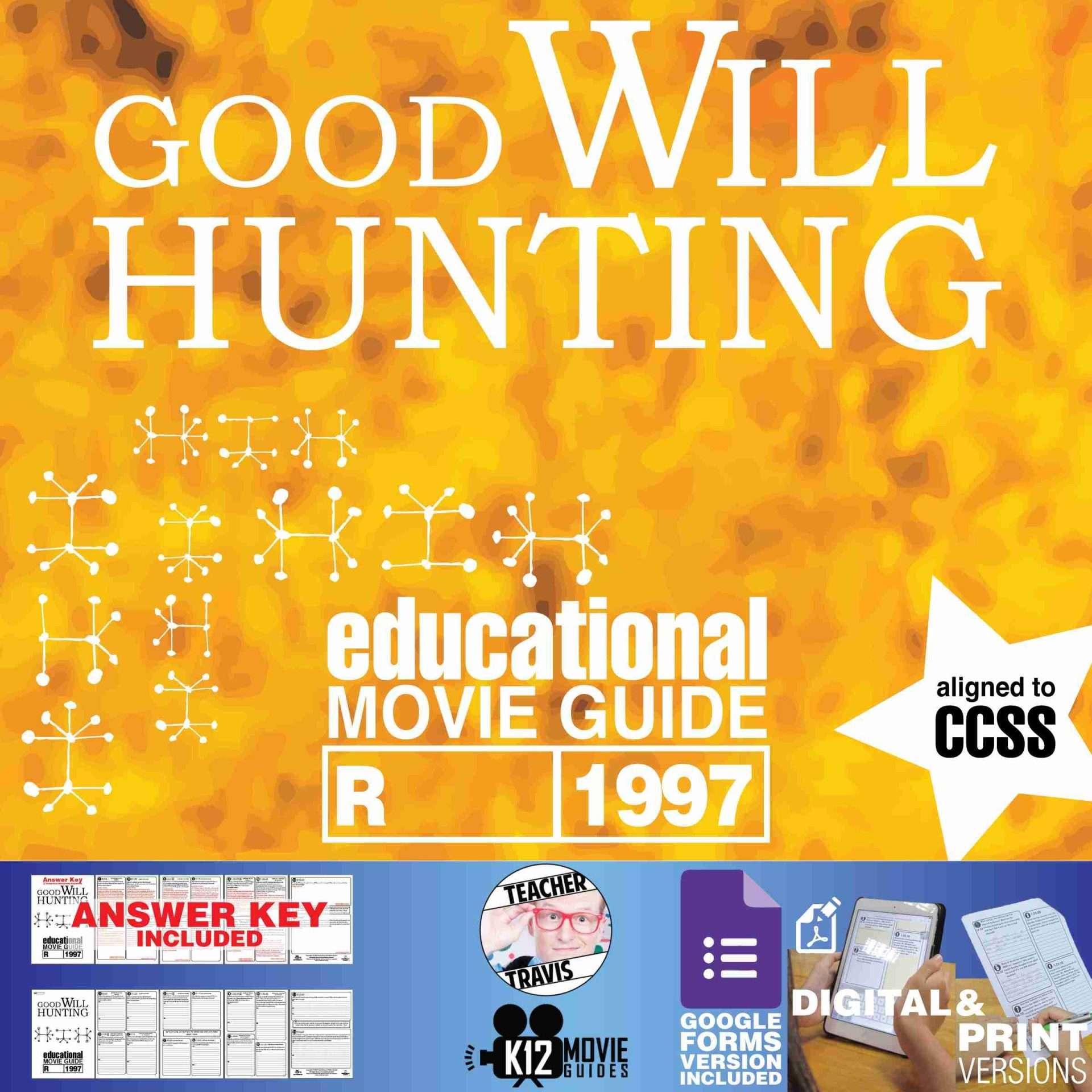 Good Will Hunting Movie Guide | Questions | Worksheet | Answer Key (R - 1997) Cover