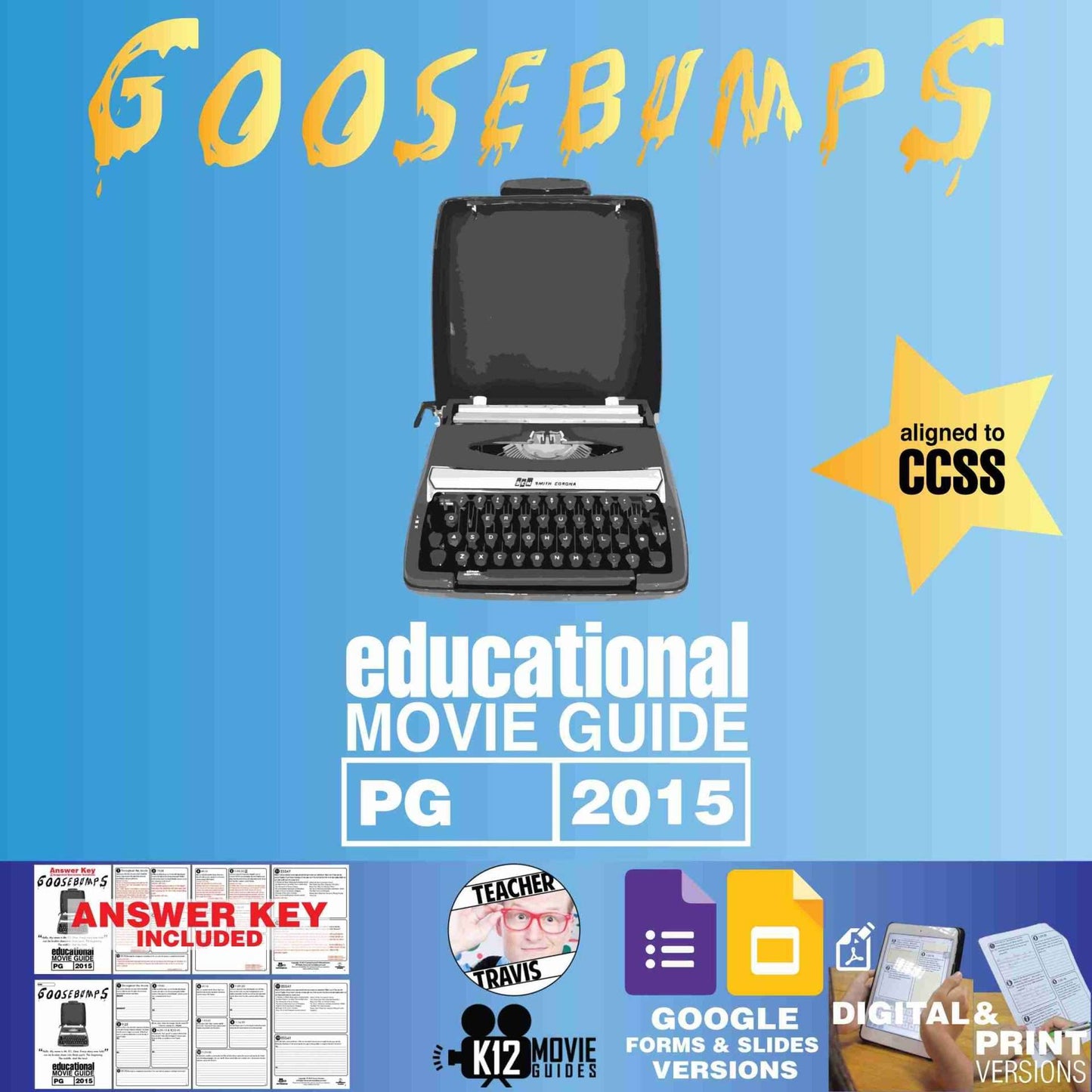 Goosebumps Movie Guide | Questions | Worksheet | Google Formats (PG - 2015)