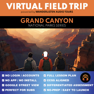 Grand Canyon National Park Virtual Field Trip App Lesson | Audio + Map + Quiz cover image