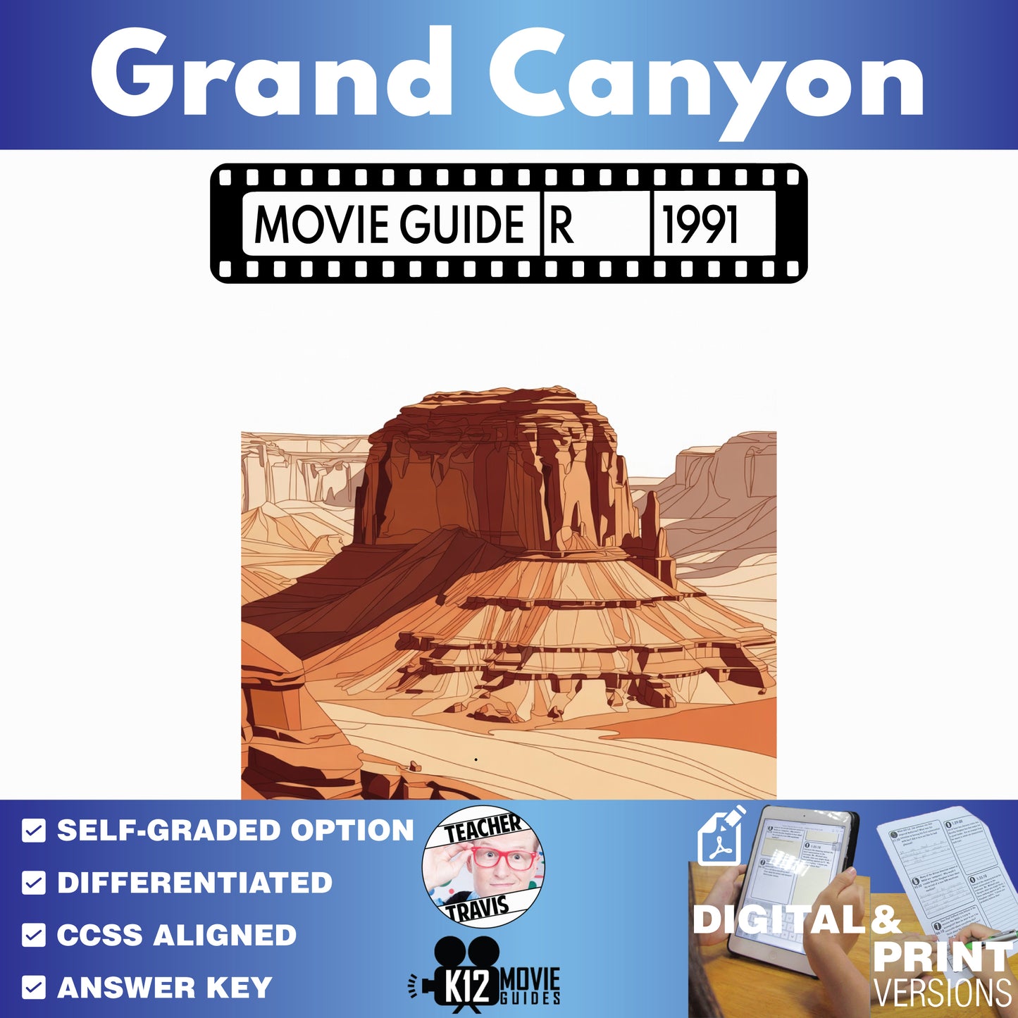 Grand Canyon Movie Guide Questions & Worksheet cover image