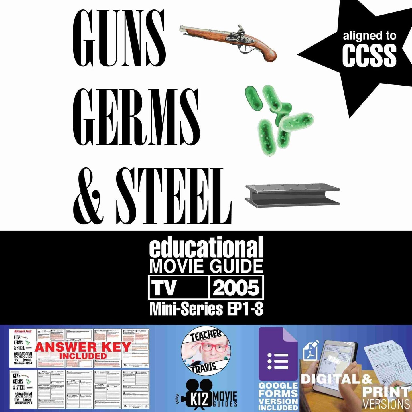 Guns, Germs and Steel Movie Documentary Guide | Questions | Google Forms (2005) Cover