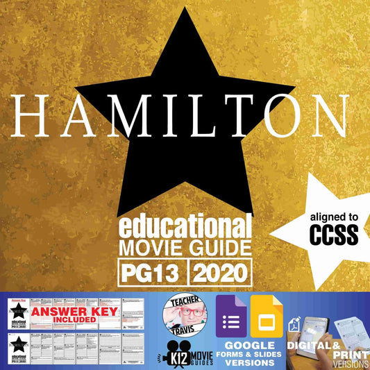 Hamilton Movie (Broadway Musical) Guide | Questions | Worksheet (PG13 - 2020) Cover