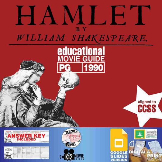 Hamlet Movie Guide | Questions | Worksheet | Google Slides (PG - 1990) Cover