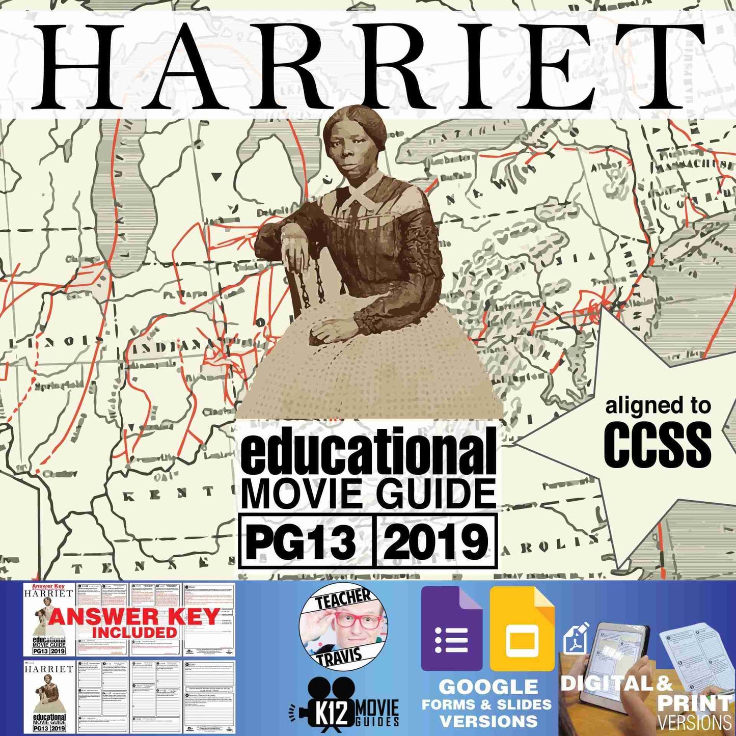 Harriet Movie Guide | Questions | Worksheet | Google Slides (PG13 - 2019)