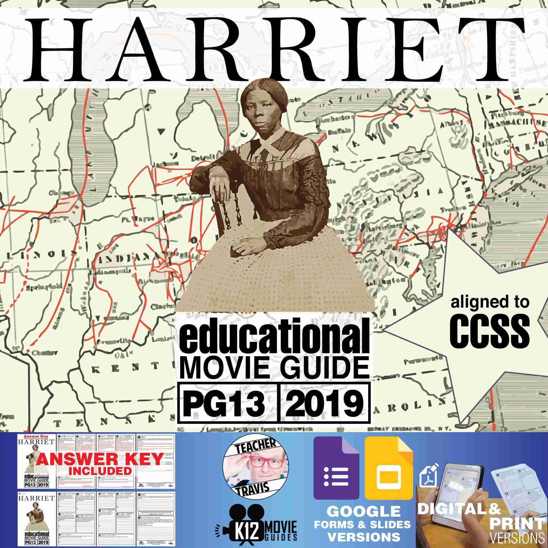 Harriet Movie Guide | Questions | Worksheet | Google Slides (PG13 - 2019)