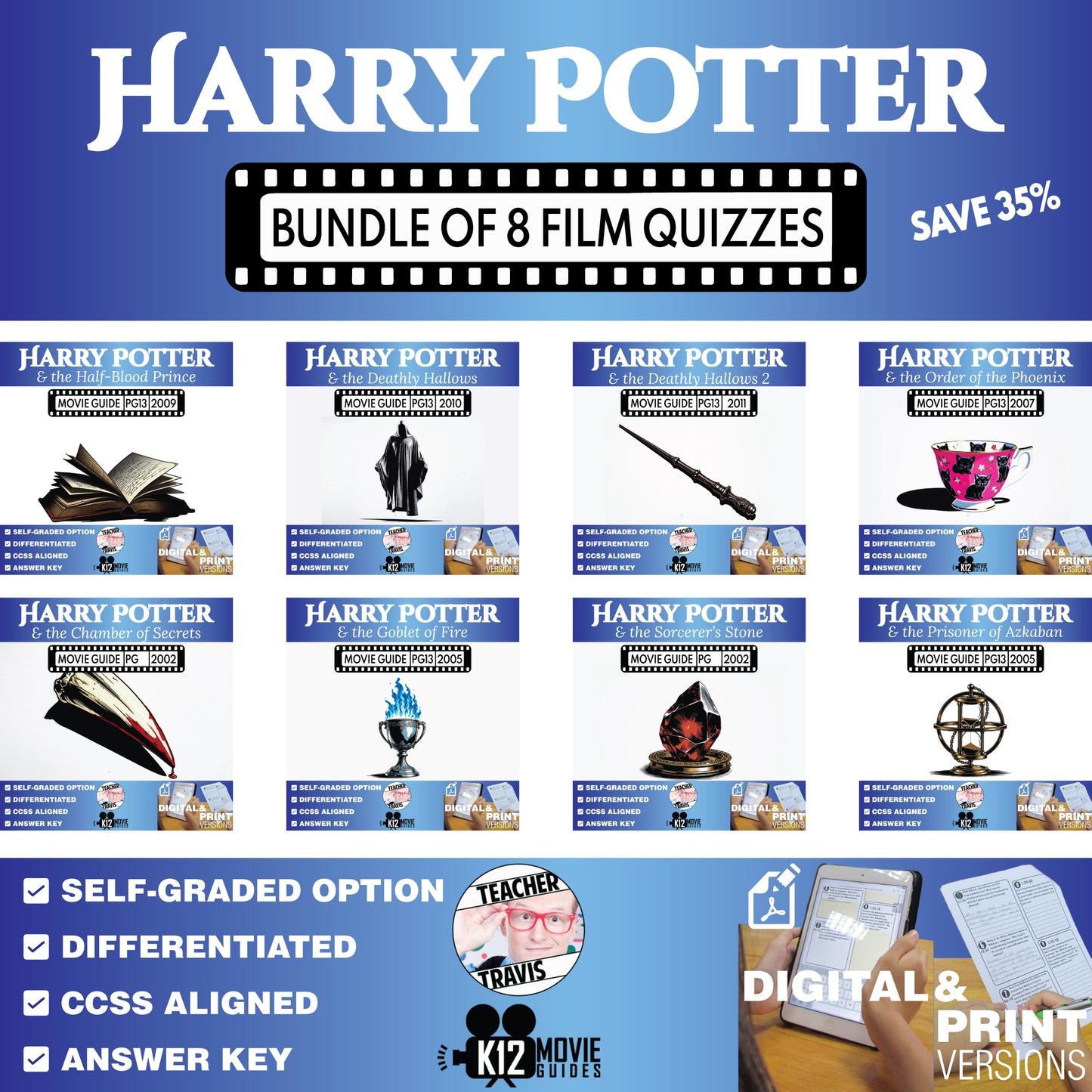 Harry Potter Full Bundle | 8 Film Quizzes | SAVE 35%