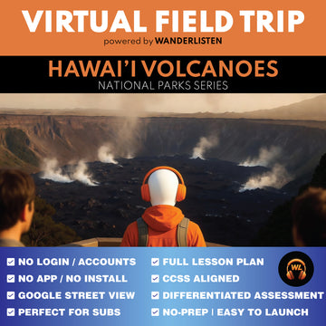 Hawaiʻi Volcanoes National Park Virtual Field Trip App Lesson | Audio + Map + Quiz