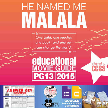 He Named Me Malala Movie Guide | Questions | Worksheet | Google (PG13 - 2015)