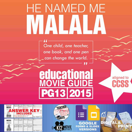 He Named Me Malala Movie Guide | Questions | Worksheet | Google (PG13 - 2015)