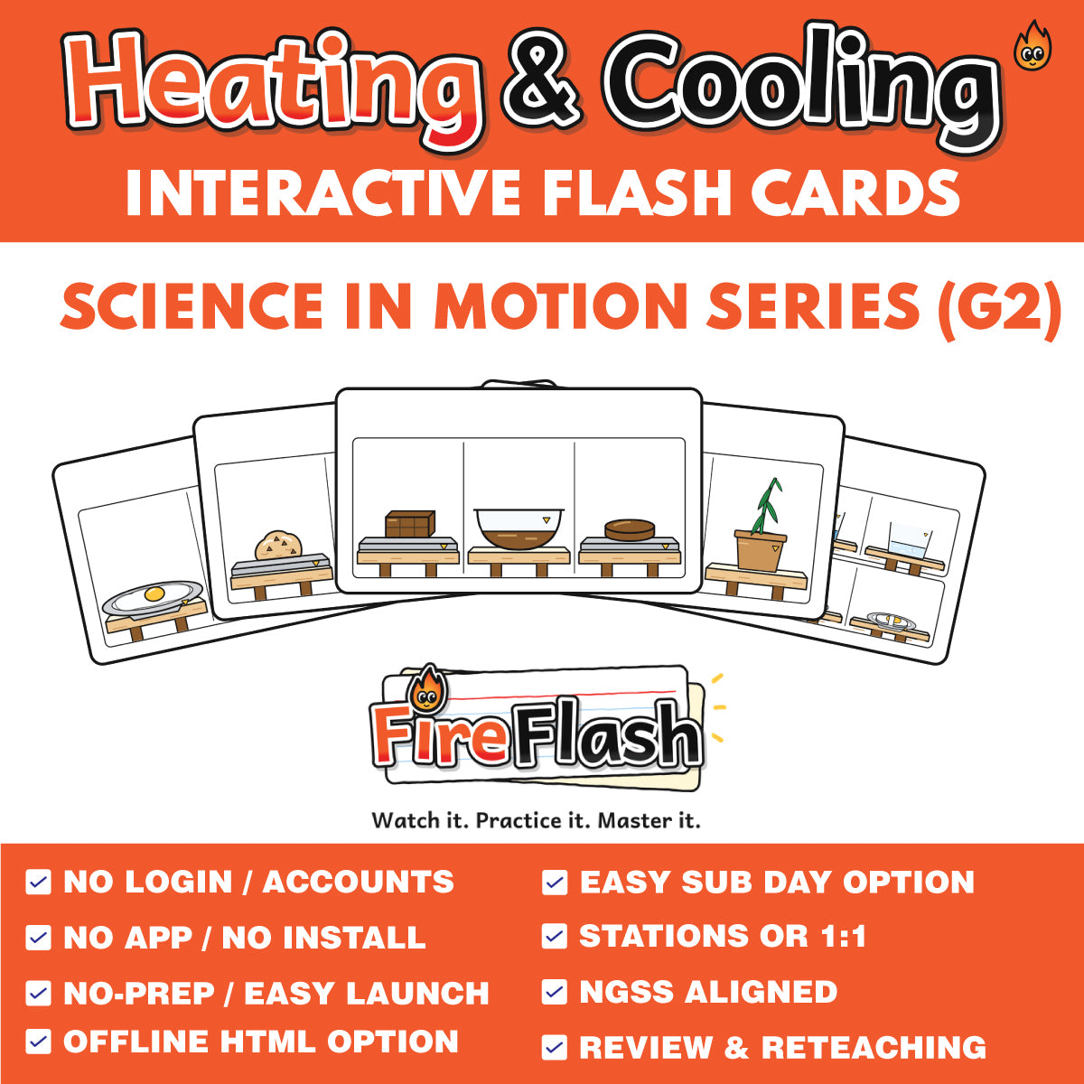 FireFlash | Heating & Cooling | Grade 2 Animated Science Cards