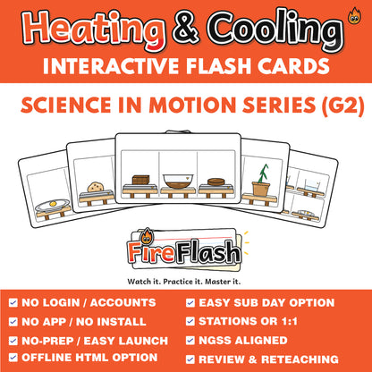 FireFlash | Heating & Cooling | Grade 2 Animated Science Cards
