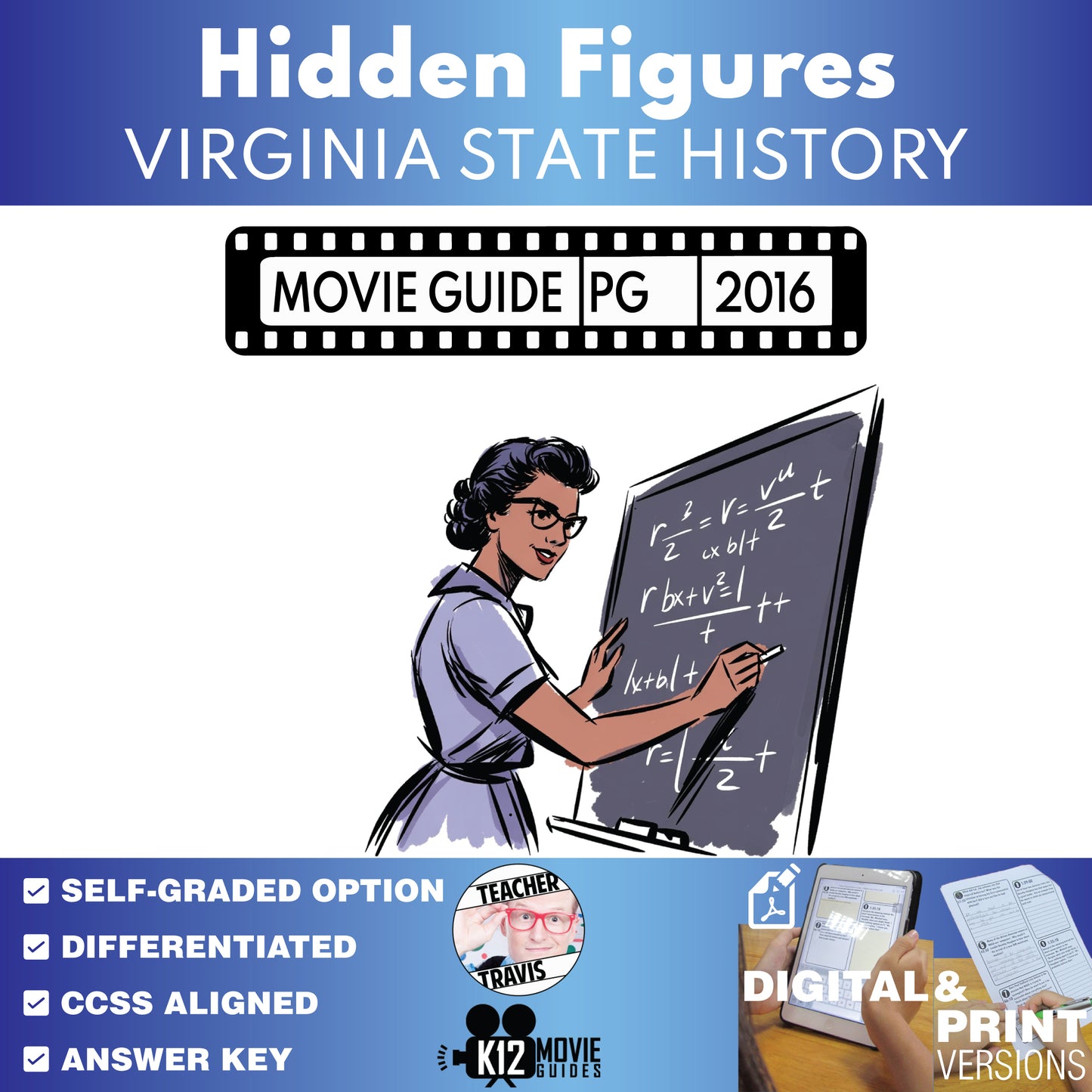 Virginia State History: Hidden Figures Film Quiz & Movie Guide Questions (PG - 2016)