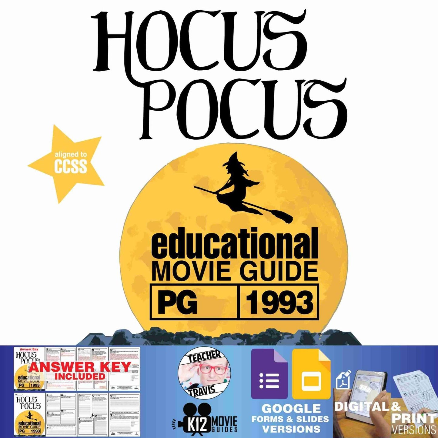 Hocus Pocus Movie Guide | Questions | Worksheet | Google Slides (PG - 1993)