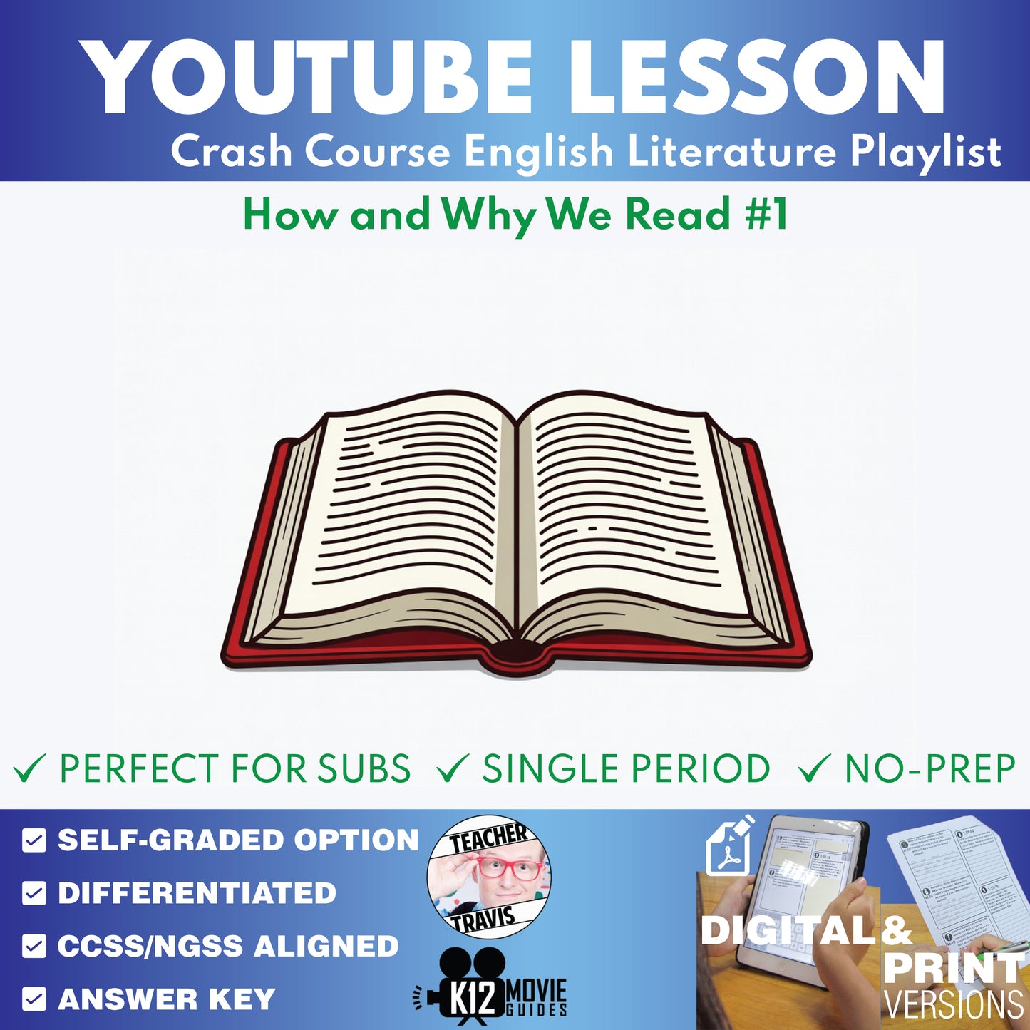 Crash Course - How and Why We Read: Crash Course English Literature #1 - YouTube Video Lesson