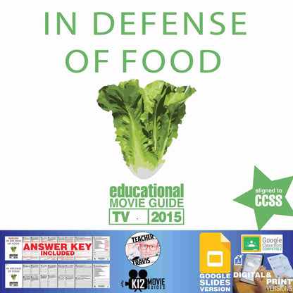In Defense of Food Documentary Movie Guide | Worksheet | Questions (TV - 2015)