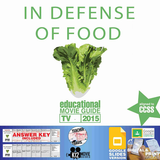 In Defense of Food Documentary Movie Guide | Worksheet | Questions (TV - 2015)
