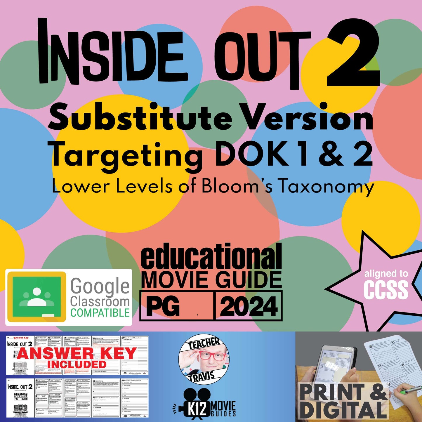 Inside Out 2 Movie Guide Substitute Version Cover