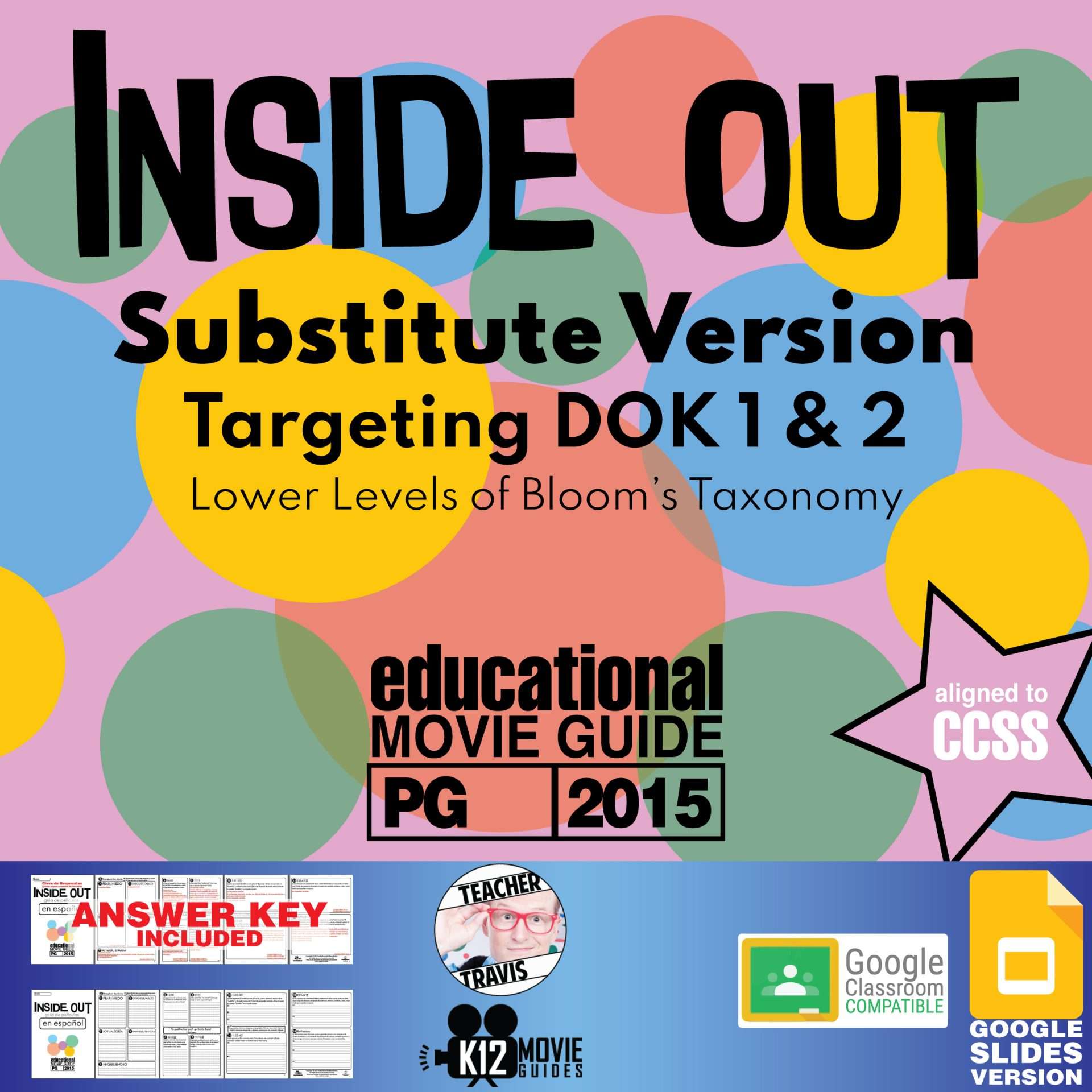 Movie Guide Substitute Version made for Inside Out (PG - 2015) Cover