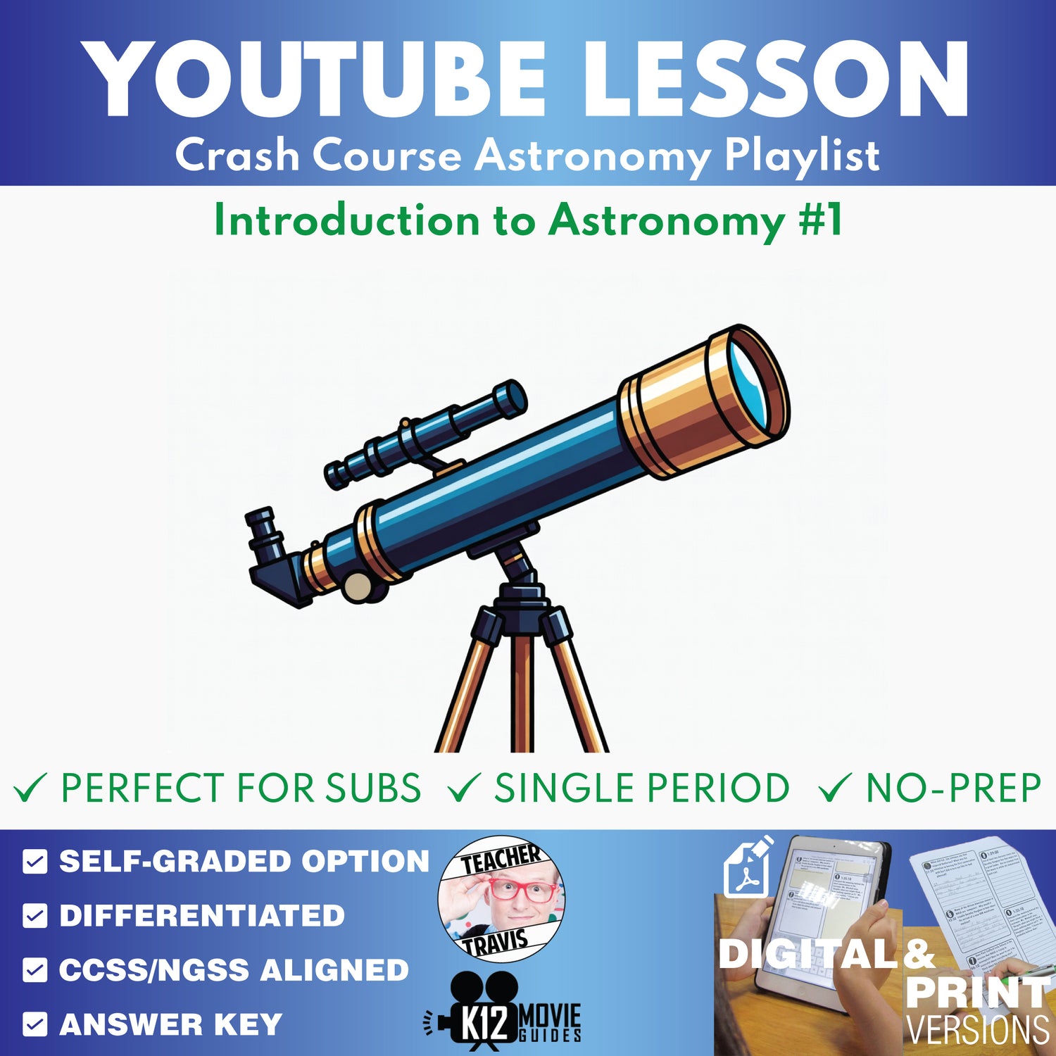 Crash Course - Introduction to Astronomy: Crash Course Astronomy #1 - YouTube Video Lesson cover image