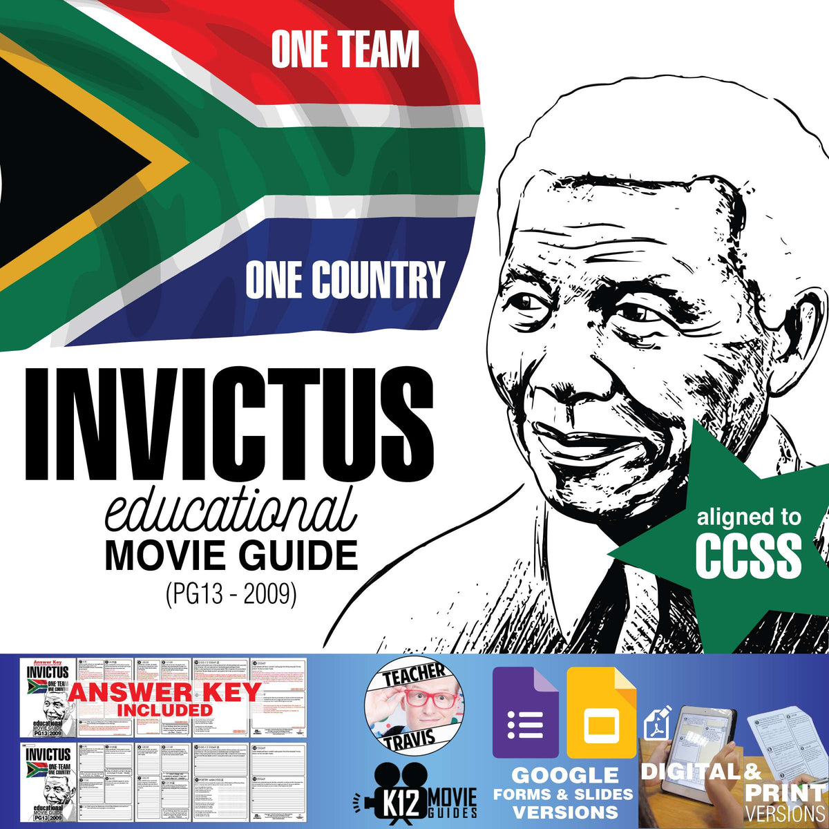 Invictus Introduction Invictus Movie Guide | Questions | Worksheet | Google Formats (PG13 ...