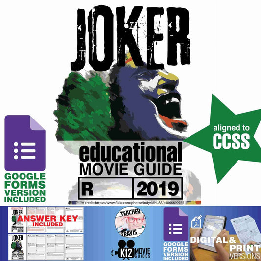 Joker Movie Guide | Questions | Worksheet (R - 2019) Cover