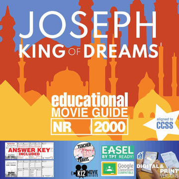 Joseph: King of Dreams Movie Guide | Worksheet | Questions | Google Slides (NR - 2000) Cover
