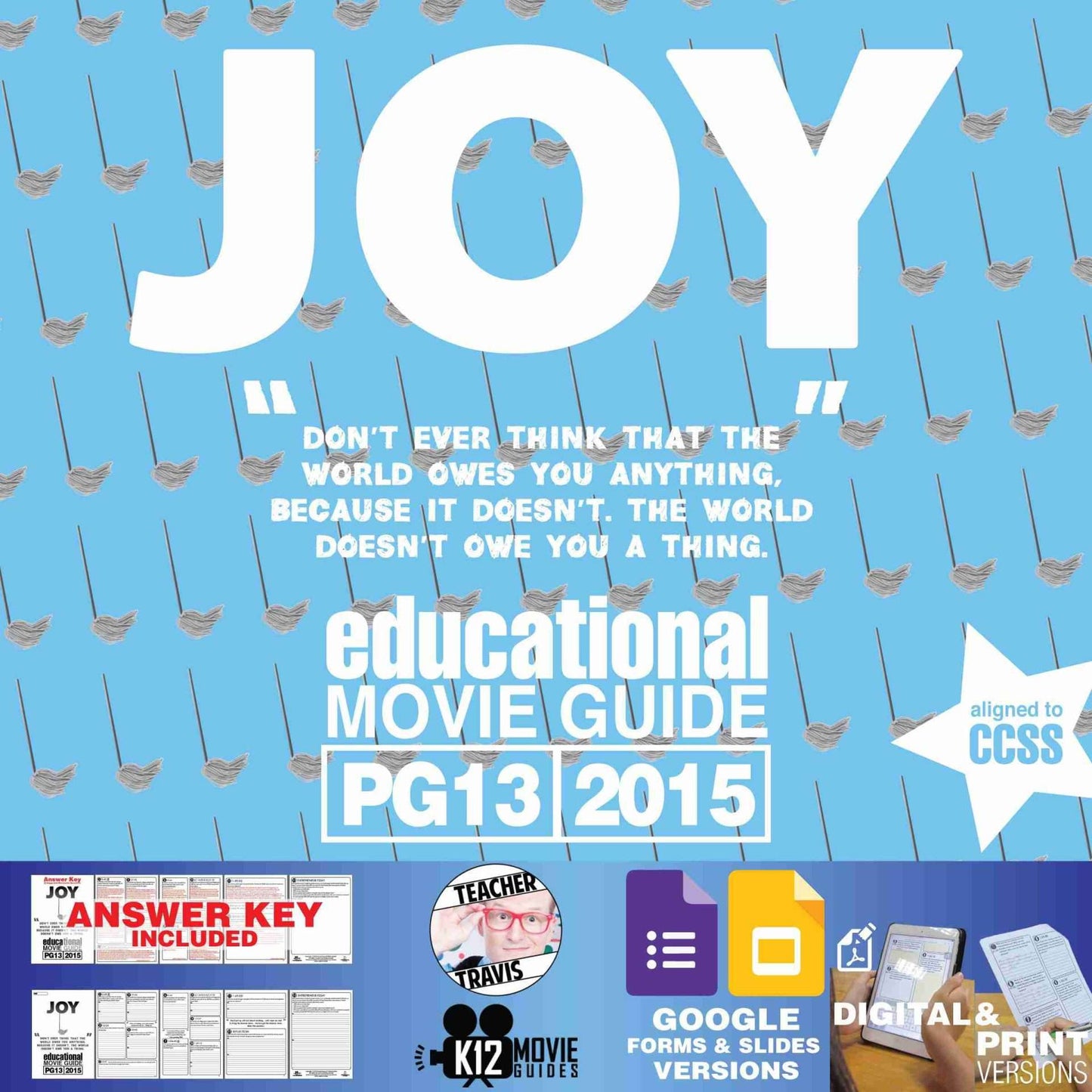 Joy Movie Guide | Questions | Worksheet | Google Formats (PG13 - 2015)
