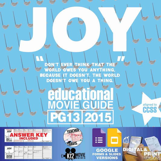 Joy Movie Guide | Questions | Worksheet | Google Formats (PG13 - 2015)