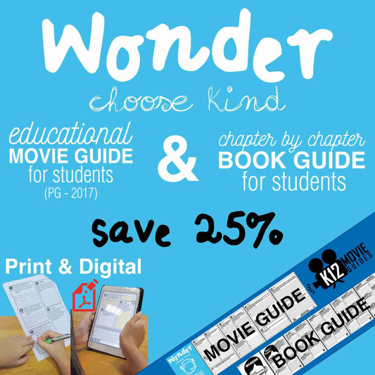 Wonder Movie and Book Study Guide Bundle Cover