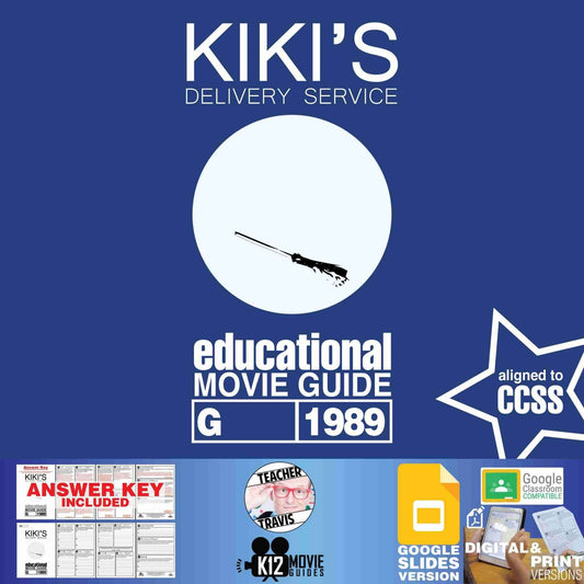 Kiki's Delivery Service Movie Guide | Worksheet | Google Slides (G - 1989)