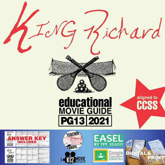 King Richard Movie Guide | Worksheet | Questions | Google Slides (PG13 - 2021) Cover