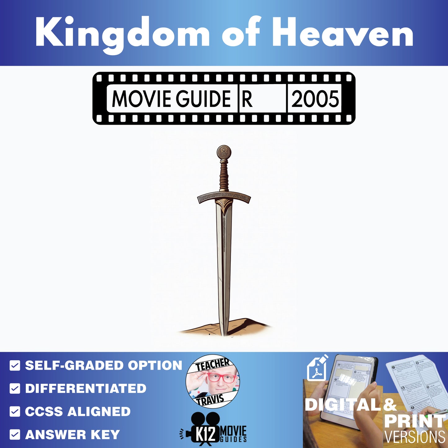 Kingdom of Heaven Movie Guide Questions & Worksheet cover image