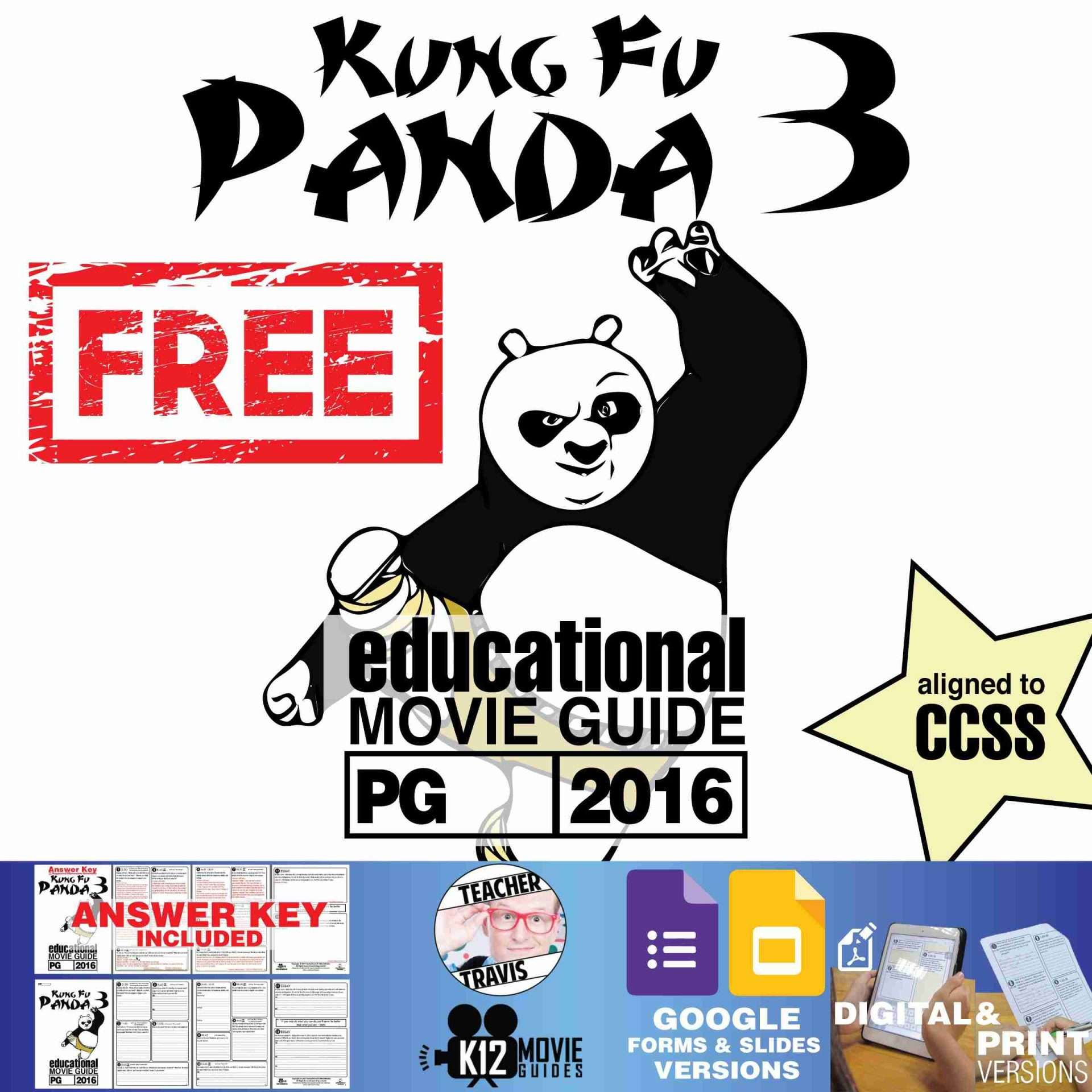 Kung Fu Panda 3 Movie Guide | Questions | Worksheet | Google Formats (PG - 2016)