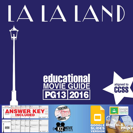 La La Land Movie Guide | Questions | Worksheet | Google Slides (PG13 - 2016) Cover
