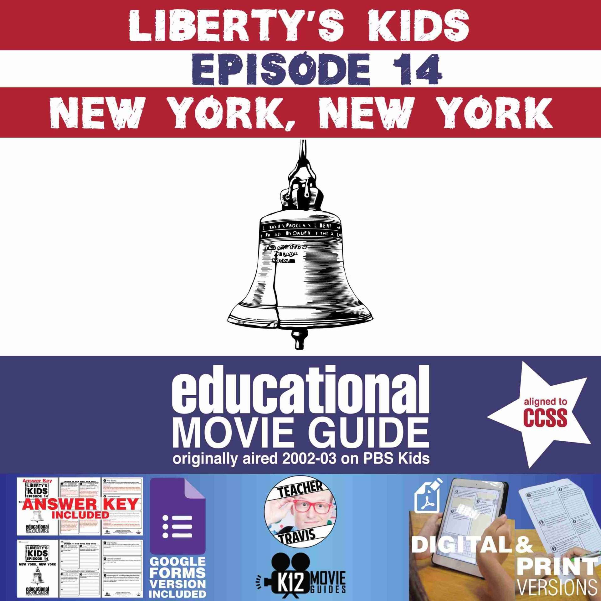 Liberty's Kids | New York, New York Episode 14 (E14) - Movie Guide | Worksheet Cover