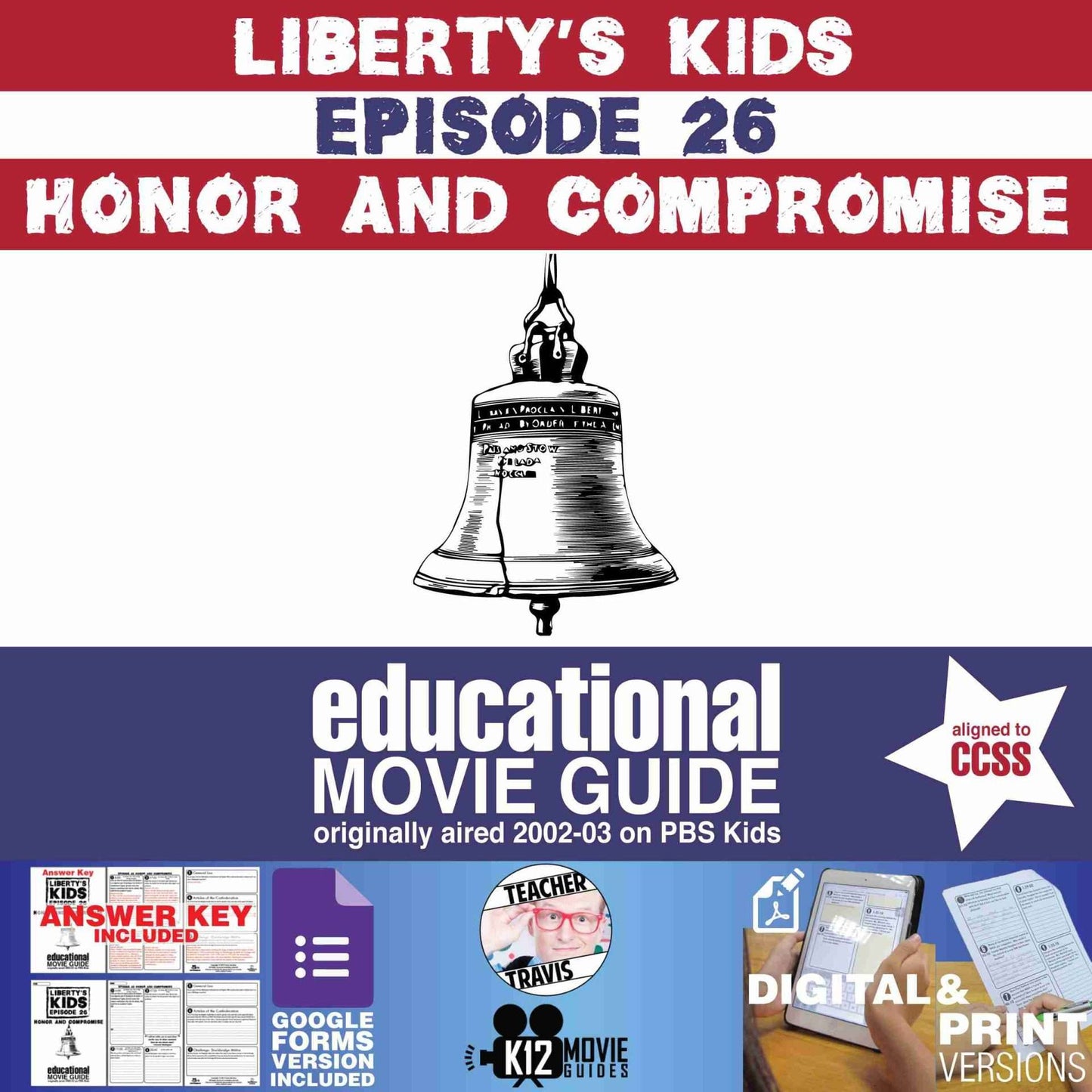 Liberty's Kids | Honor and Compromise Episode 26 (E26) - Movie Guide | Worksheet Cover