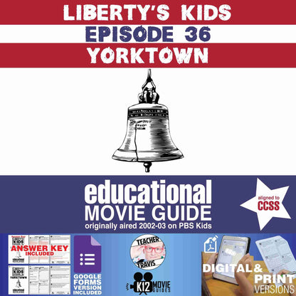 Liberty's Kids | Yorktown Episode 36 (E36) - Movie Guide | Worksheet Cover