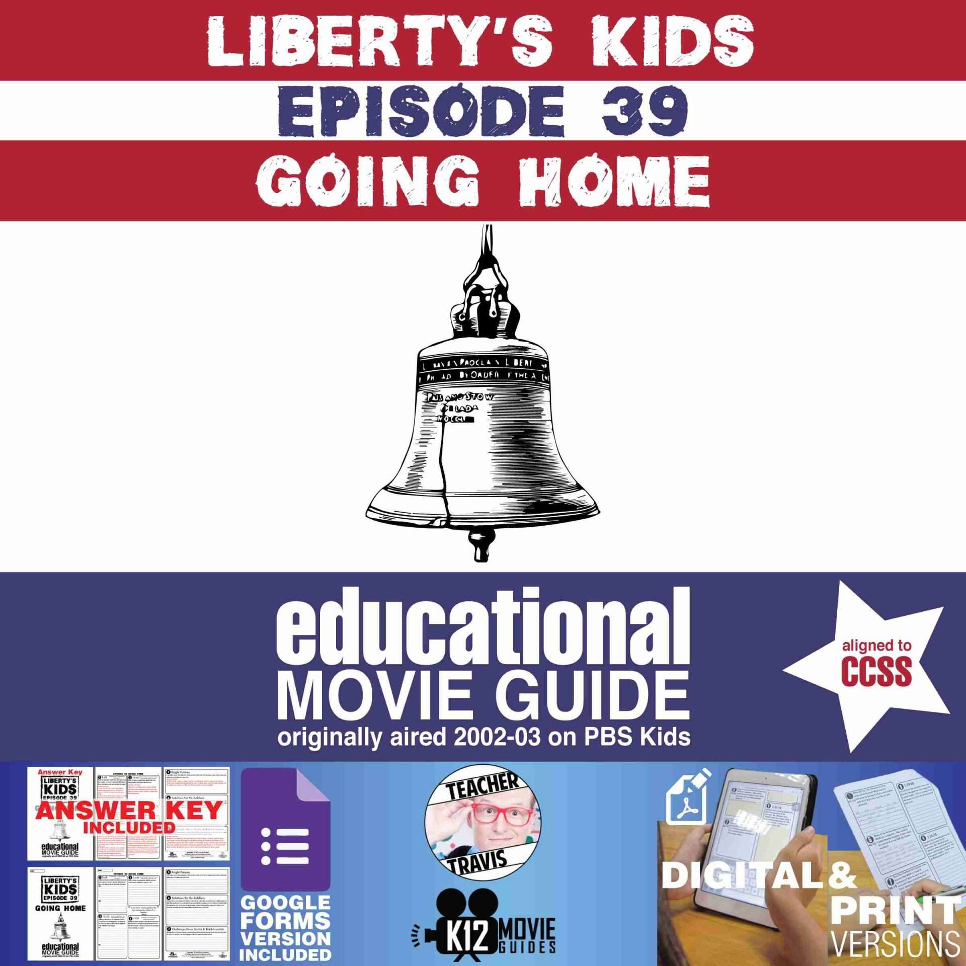 Liberty's Kids | Going Home Episode 39 (E39) - Movie Guide | Worksheet Cover