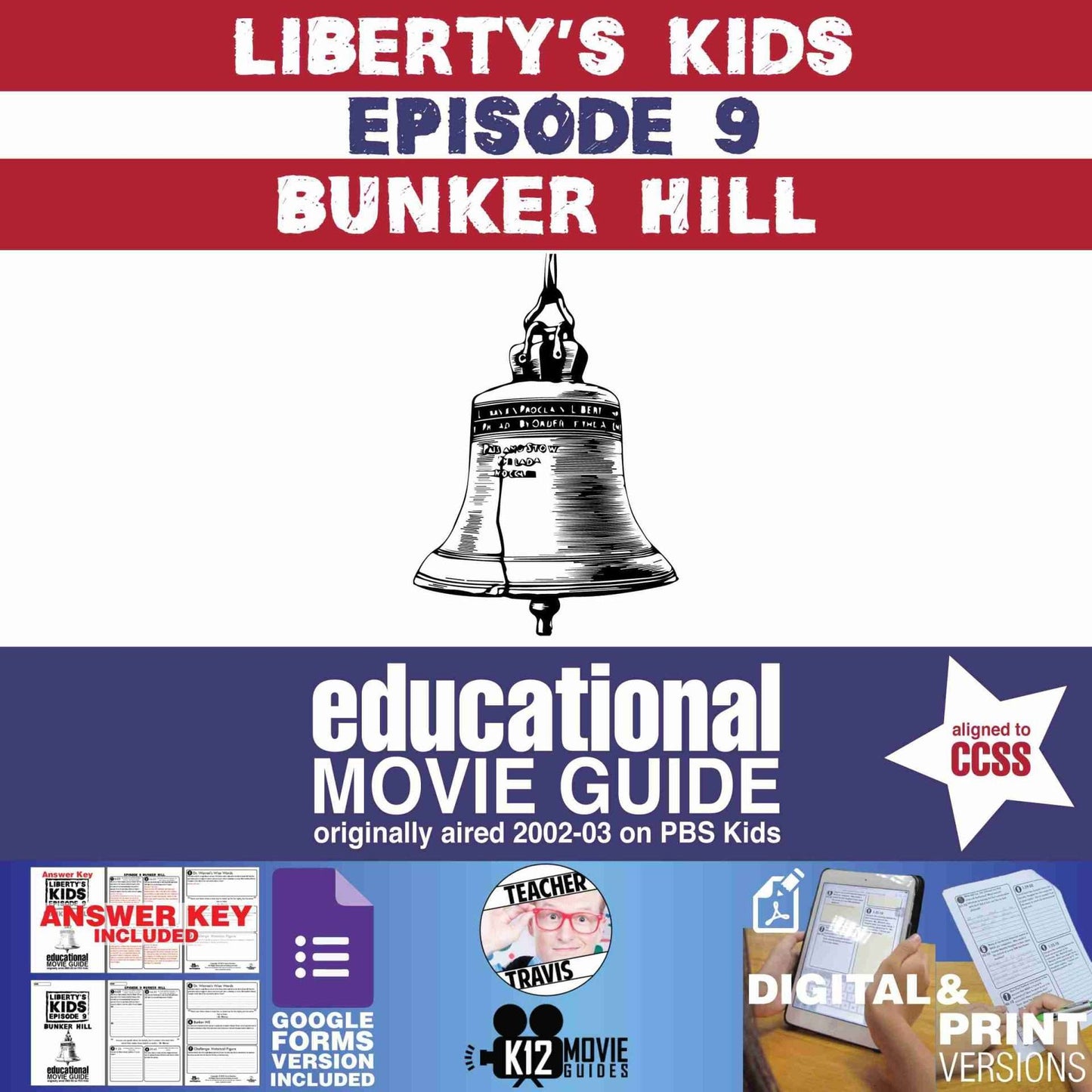 Liberty's Kids | Bunker Hill Episode 9 (E09) - Movie Guide | Worksheet | Google Cover