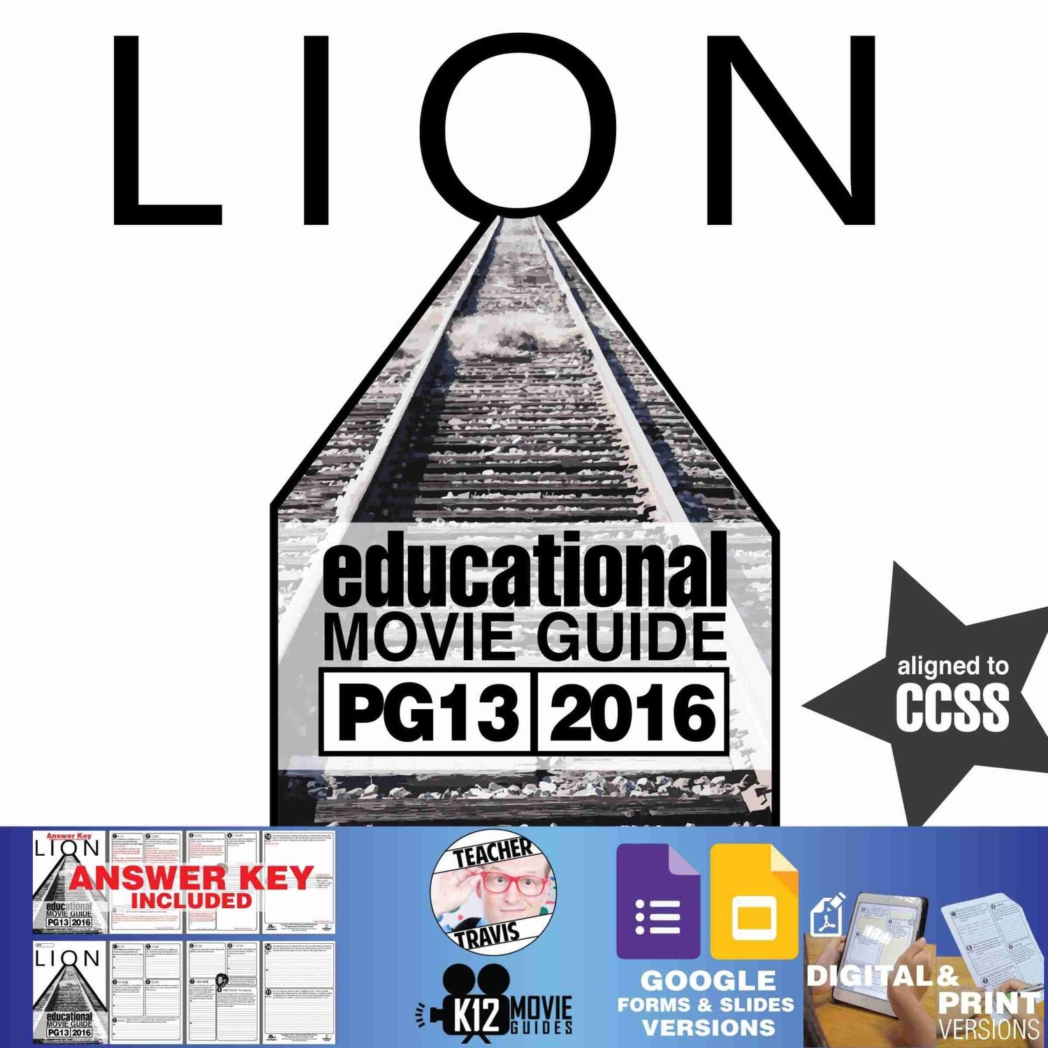 Lion Movie Guide | Questions | Worksheet | Google Formats (PG13 - 2016)
