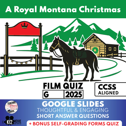 A Royal Montana Christmas (G - 2025) Film Quiz | Worksheet for Grades 5 to 8