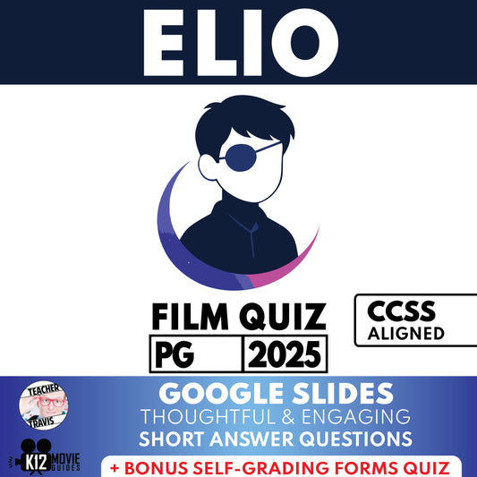 Elio Film Quiz (PG - 2025) Movie Guide & Worksheet for Grades 3 to 6
