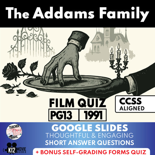 The Addams Family (PG-13 - 1991) Film Quiz for Grades 6 - 9 Worksheet | PDF | Worksheet