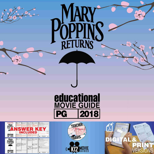 Mary Poppins Returns Movie Guide | Questions | Worksheet (PG - 2018) Cover